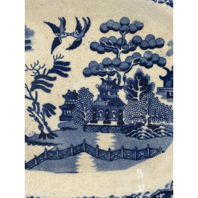 J. Jackson & Co. Blue Willow Platter, Late 19th Century | IdleHour