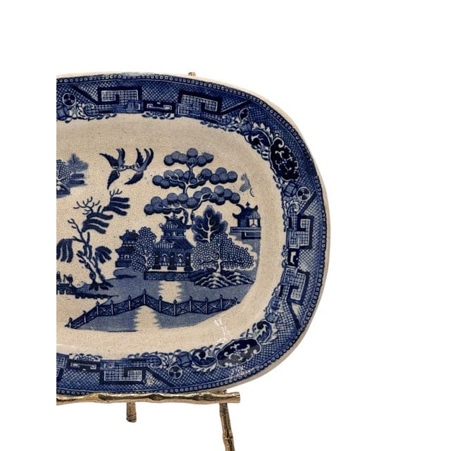 J. Jackson & Co. Blue Willow Platter, Late 19th Century | IdleHour