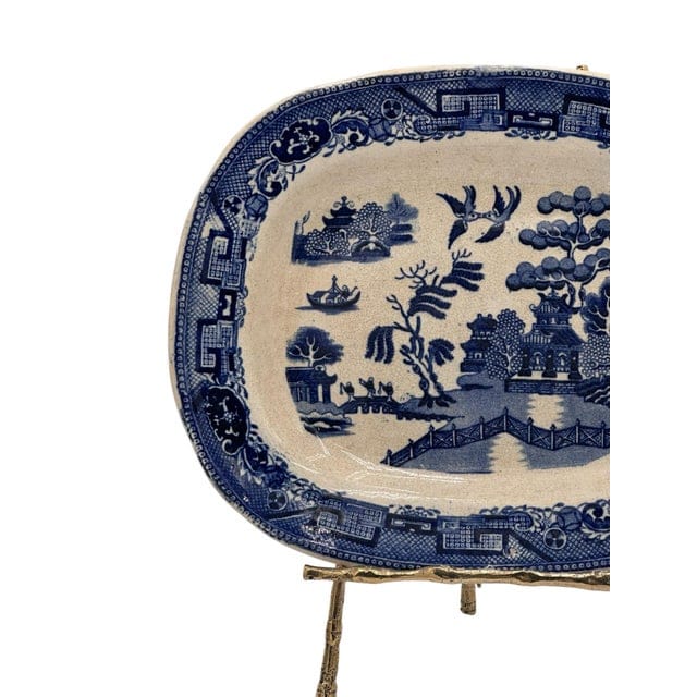J. Jackson & Co. Blue Willow Platter, Late 19th Century | IdleHour