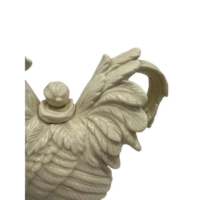 Kaldun & Bogle Cream Ceramic Rooster Teapot | IdleHour