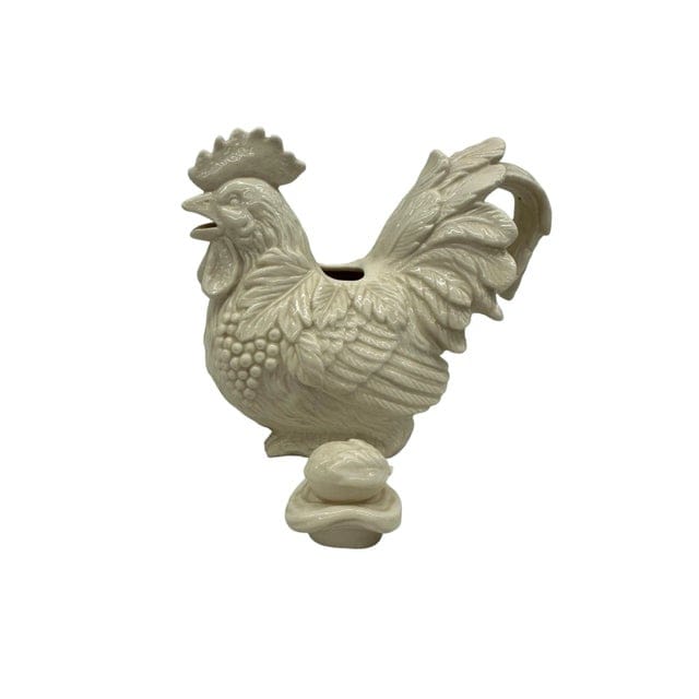 Kaldun & Bogle Cream Ceramic Rooster Teapot | IdleHour