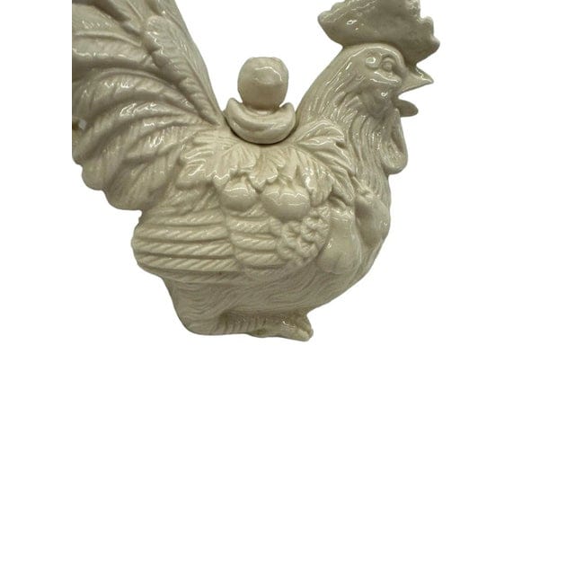 Kaldun & Bogle Cream Ceramic Rooster Teapot | IdleHour