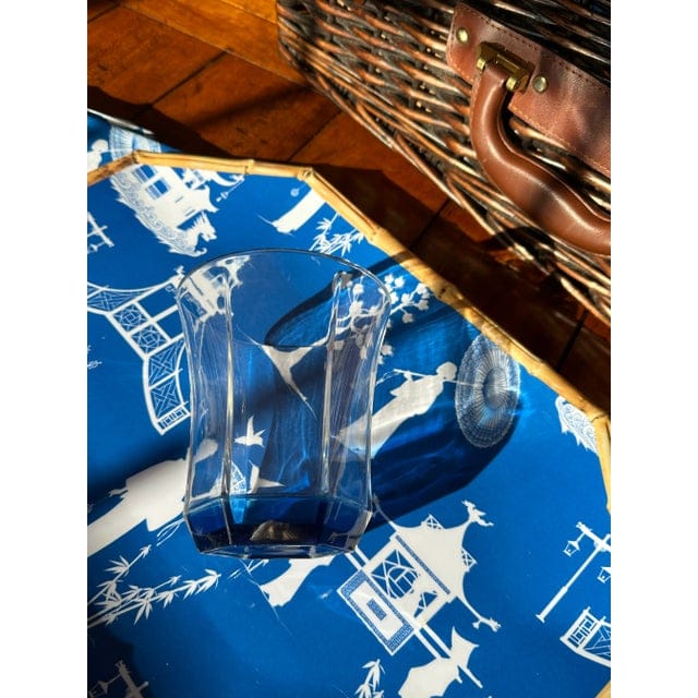 Kim Seybert Cobalt and White Chinoiserie Picnic Basket - 30 Pieces | IdleHour