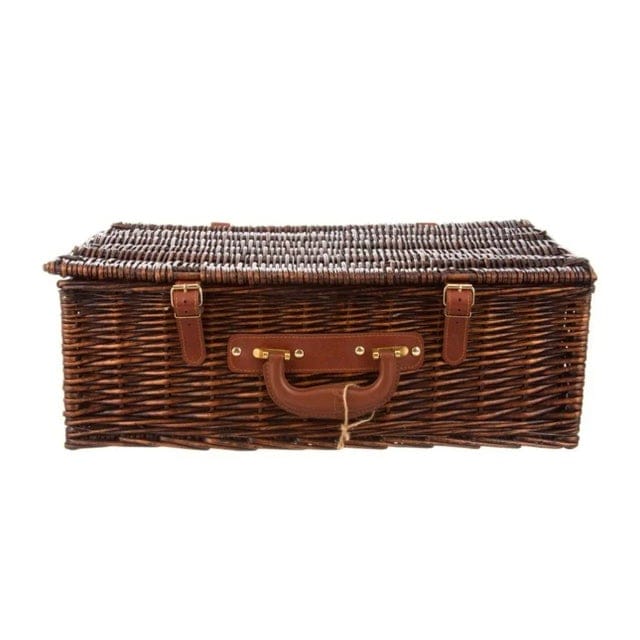 Kim Seybert Cobalt and White Chinoiserie Picnic Basket - 30 Pieces | IdleHour