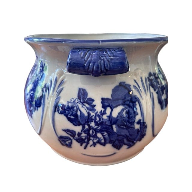 Large 1940s Blakeney Ironstone Staffordshire English Blue and White Footbath | IdleHour