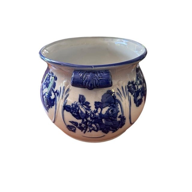 Large 1940s Blakeney Ironstone Staffordshire English Blue and White Footbath | IdleHour