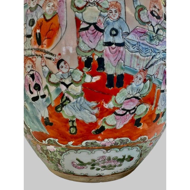 Large Hand-Painted Vintage Chinese Famille Rose Fishbowl Planter With Stand | IdleHour