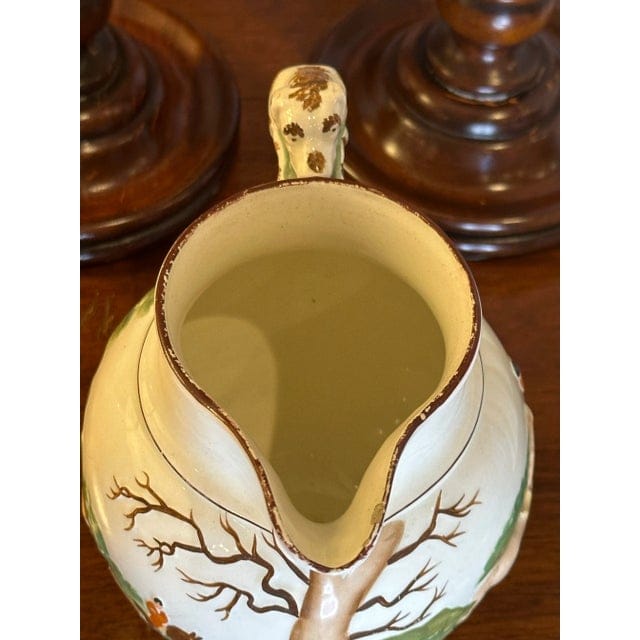 Large Vintage Wedgwood Etruria Pitcher Circa 1930s - English Hunt Scene With Hound Handle | IdleHour