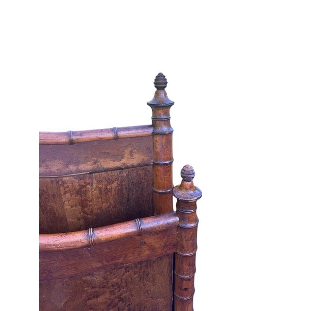 Late 19th Century French Faux Bamboo Birdseye Maple Headboard and Footboard | IdleHour