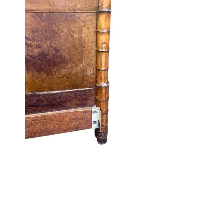 Late 19th Century French Faux Bamboo Birdseye Maple Headboard and Footboard | IdleHour