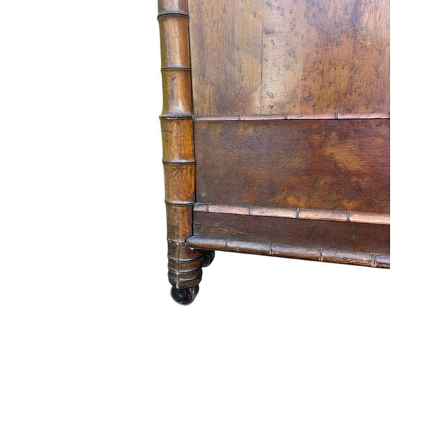 Late 19th Century French Faux Bamboo Birdseye Maple Headboard and Footboard | IdleHour