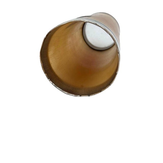 Late 19th Century Sterling Silver Rimmed Horn Cup With Glass Bottom | IdleHour