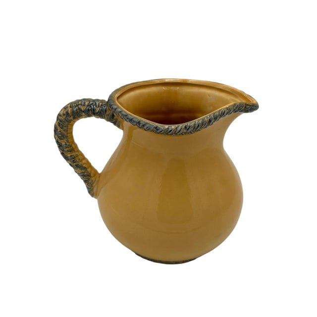 Late 20th Century Ceramiche Virginia Tuscan Grape Relief Pitcher | IdleHour