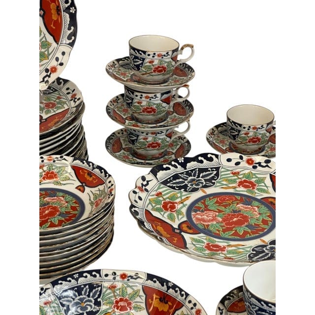 Late 20th Century Gump’s “Kiku” Imari-Style China – Nearly Complete Service for 12 - 57 Pieces | IdleHour