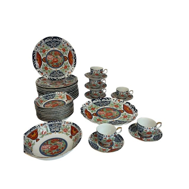Late 20th Century Gump’s “Kiku” Imari-Style China – Nearly Complete Service for 12 - 57 Pieces | IdleHour