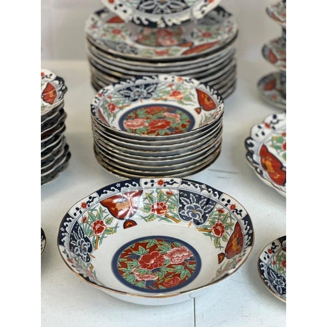 Late 20th Century Gump’s “Kiku” Imari-Style China – Nearly Complete Service for 12 - 57 Pieces | IdleHour