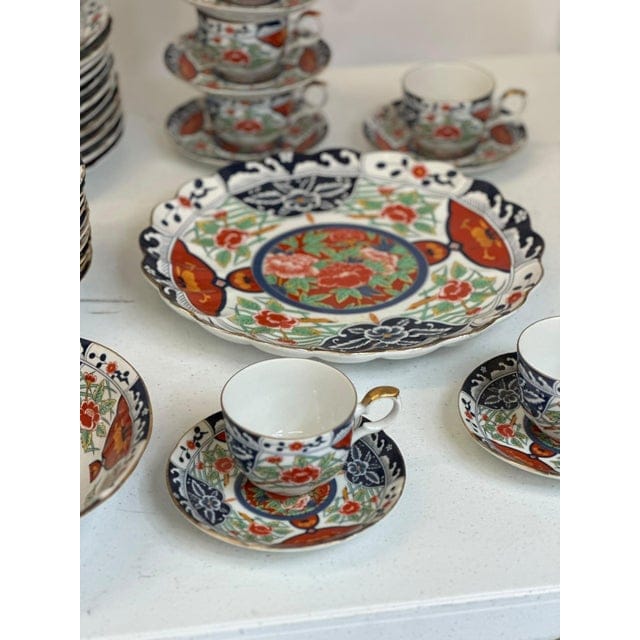 Late 20th Century Gump’s “Kiku” Imari-Style China – Nearly Complete Service for 12 - 57 Pieces | IdleHour