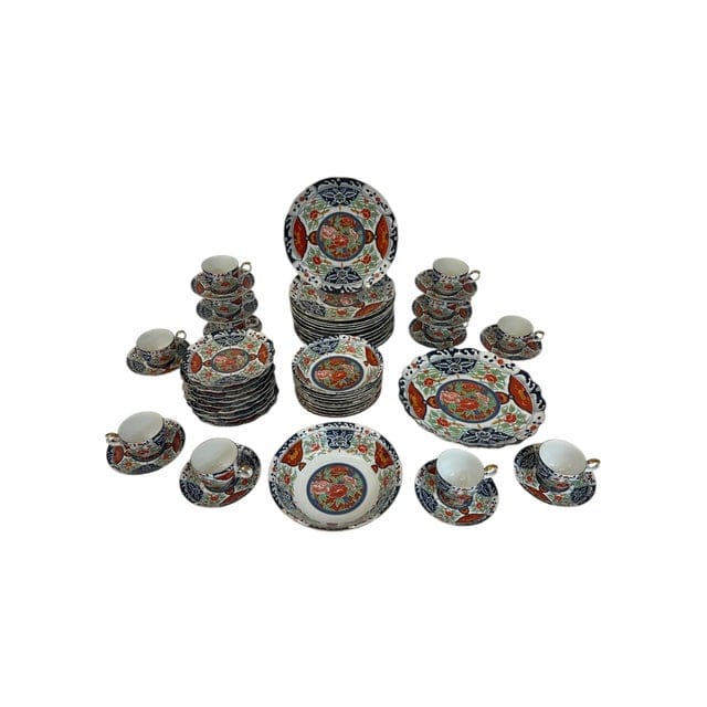 Late 20th Century Gump’s “Kiku” Imari-Style China – Nearly Complete Service for 12 - 57 Pieces | IdleHour