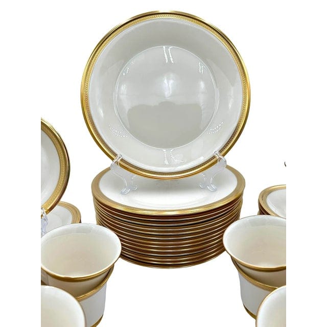 Late 20th Century Lenox Aristocrat Estate Set for 14 People - 56 Pieces | IdleHour
