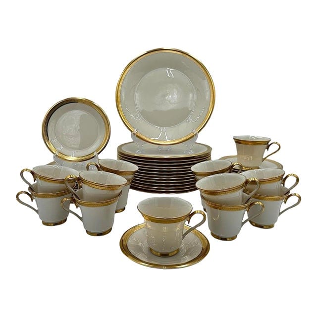Late 20th Century Lenox Aristocrat Estate Set for 14 People - 56 Pieces | IdleHour