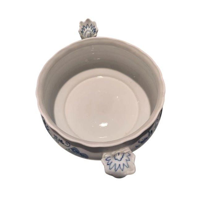 Late 20th Century Original Bohemian Zwiebelmuster Blue Onion Soup Tureen With Twisted Top Lid | IdleHour