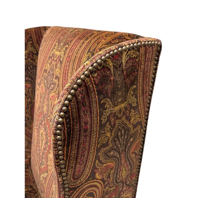 Late 20th Century Ralph Lauren Hampton Paisley Velvet Club Chair | IdleHour