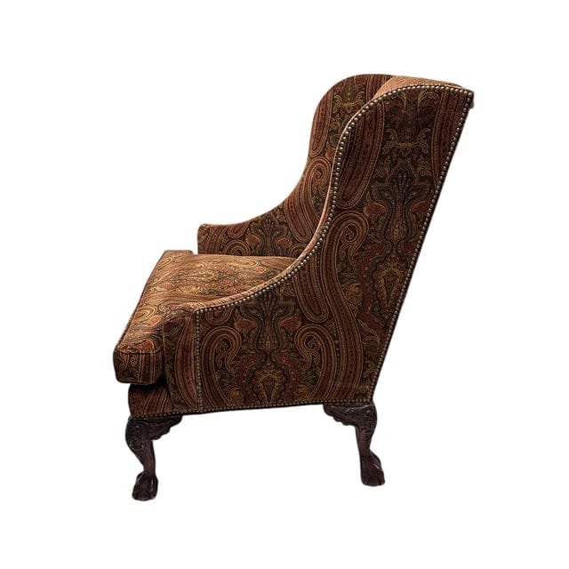 Late 20th Century Ralph Lauren Hampton Paisley Velvet Club Chair | IdleHour