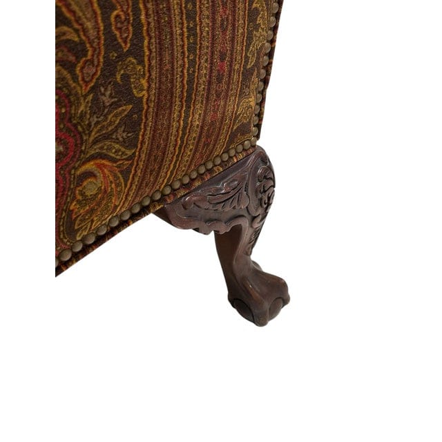 Late 20th Century Ralph Lauren Hampton Paisley Velvet Club Chair | IdleHour