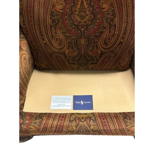 Late 20th Century Ralph Lauren Hampton Paisley Velvet Club Chair | IdleHour