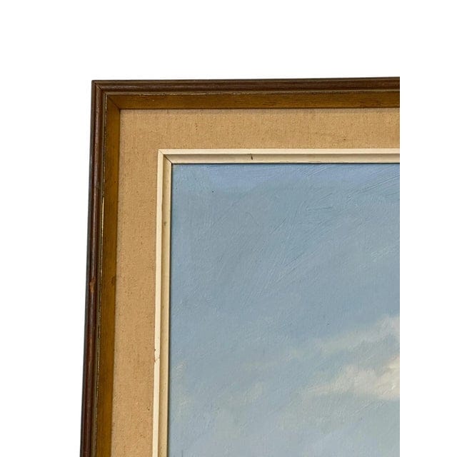Late 20th Century Seascape Oil Painting "Sailboat on the Sea" by Charles Vickery, Framed | IdleHour