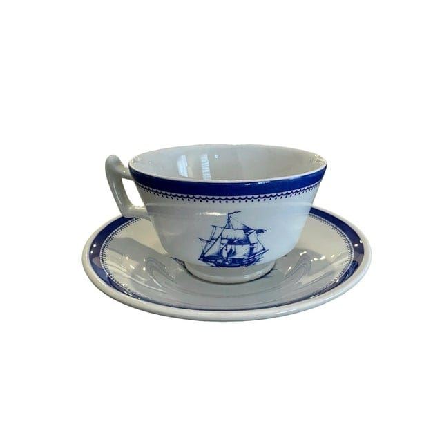 Late 20th Century Spode Blue Clipper Tea Set for 10 - 33 Pieces | IdleHour