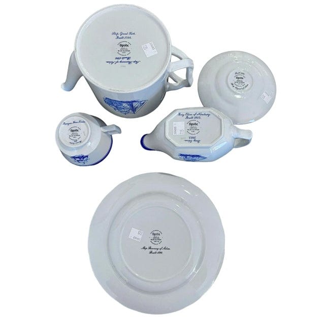 Late 20th Century Spode Blue Clipper Tea Set for 10 - 33 Pieces | IdleHour