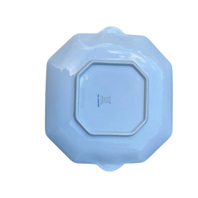 Late 20th Century Spode Handled Cake Plate in Old Bedford Blue Pattern | IdleHour