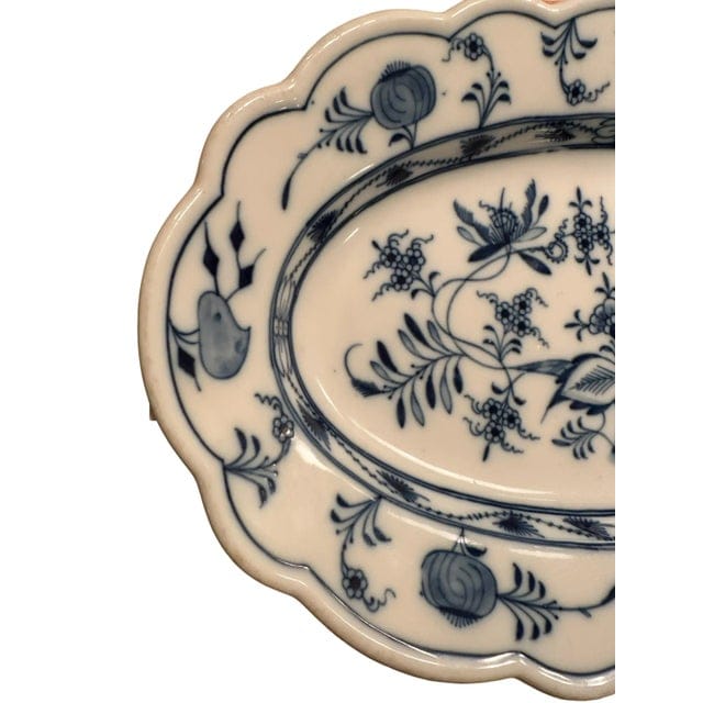 Late 20th Century Vintage Meissen Blue Onion Platter | IdleHour