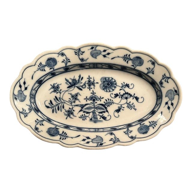 Late 20th Century Vintage Meissen Blue Onion Platter | IdleHour