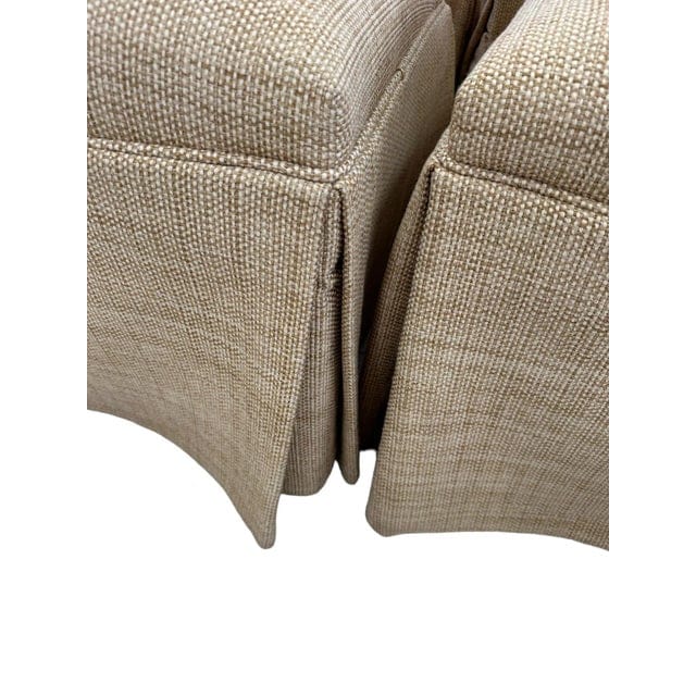 Lillian August Linen Dining Chairs With Pleated Skirts and Nailheads - Set of 8 | IdleHour