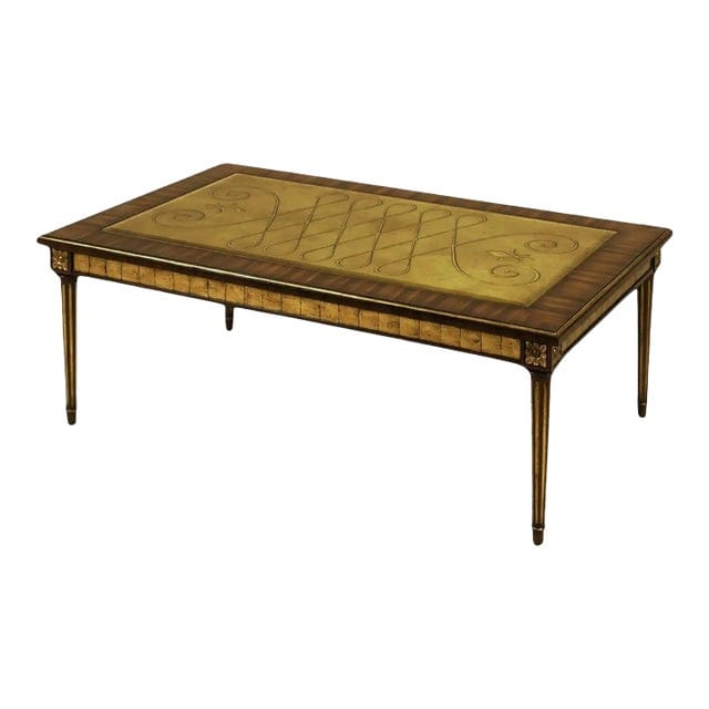 Maitland Smith Eglomise Reverse Painted Glass Cocktail Table | IdleHour