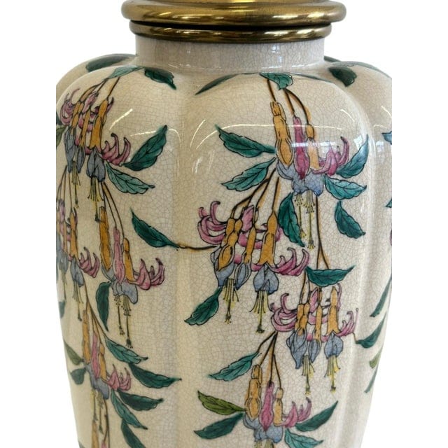 Mid 20th Century Chinoiserie Trumpet Flower Lamp | IdleHour