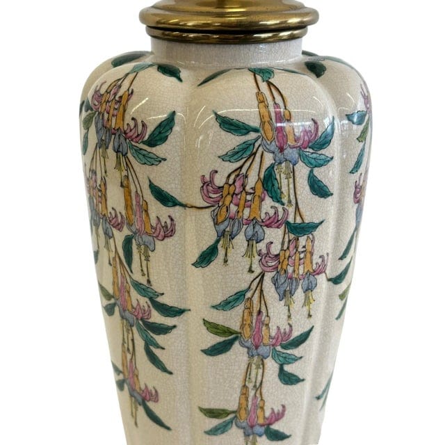 Mid 20th Century Chinoiserie Trumpet Flower Lamp | IdleHour