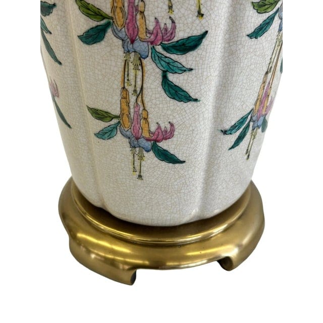 Mid 20th Century Chinoiserie Trumpet Flower Lamp | IdleHour