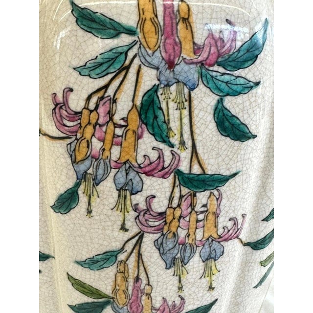 Mid 20th Century Chinoiserie Trumpet Flower Lamp | IdleHour