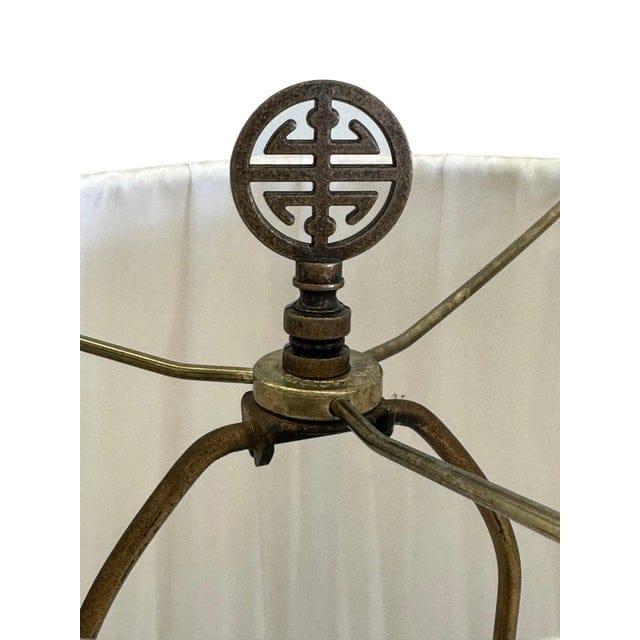 Mid 20th Century Chinoiserie Trumpet Flower Lamp | IdleHour
