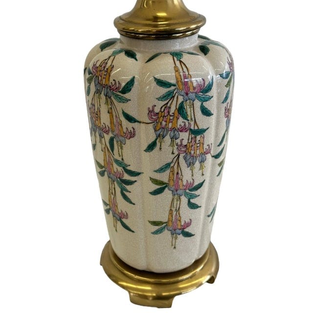 Mid 20th Century Chinoiserie Trumpet Flower Lamp | IdleHour