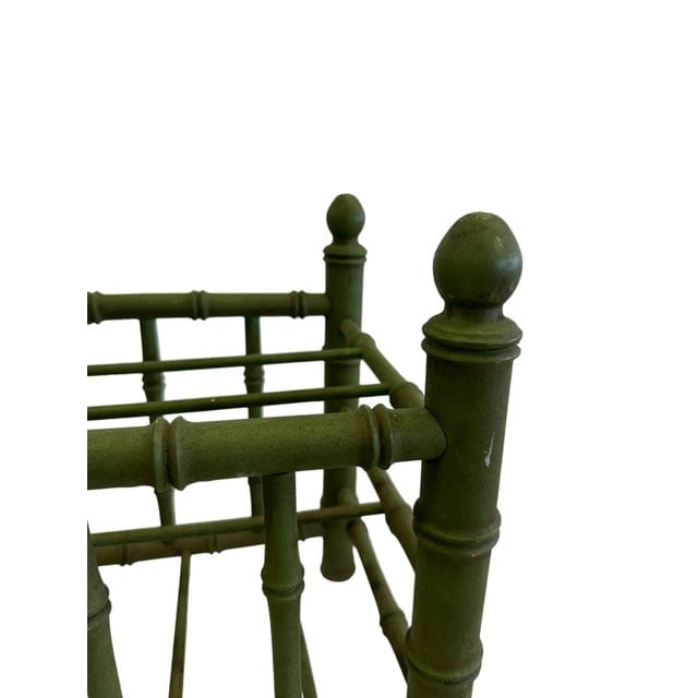 Mid 20th Century Faux Bamboo Hollywood Regency Canterbury Magazine Rack | IdleHour