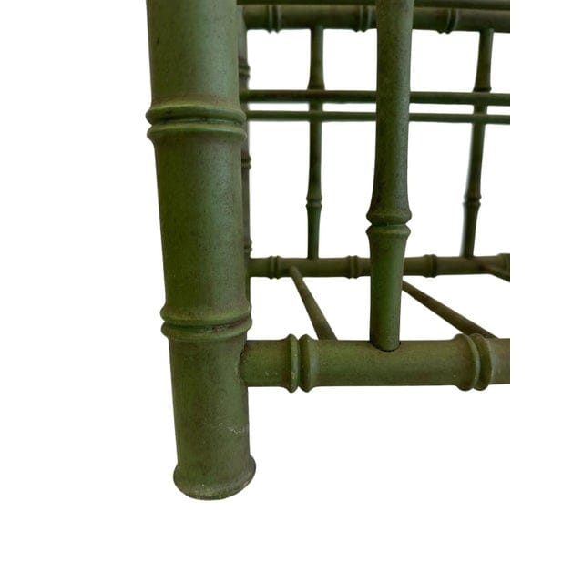 Mid 20th Century Faux Bamboo Hollywood Regency Canterbury Magazine Rack | IdleHour