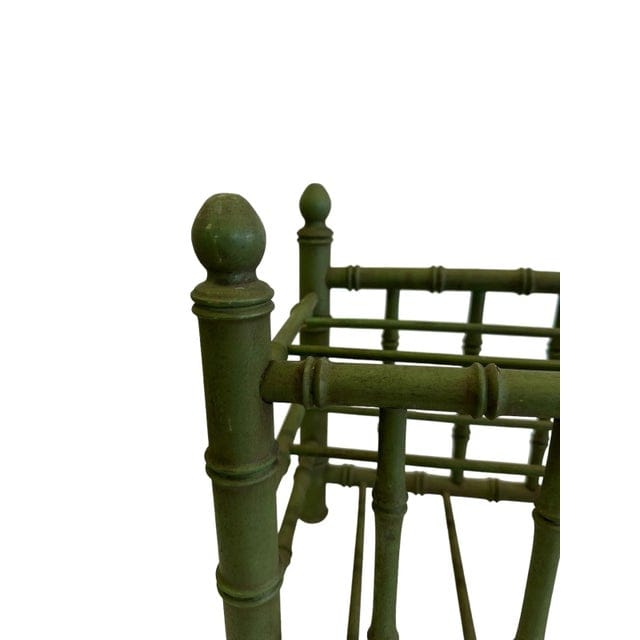 Mid 20th Century Faux Bamboo Hollywood Regency Canterbury Magazine Rack | IdleHour