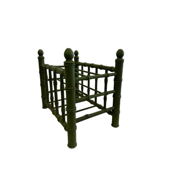 Mid 20th Century Faux Bamboo Hollywood Regency Canterbury Magazine Rack | IdleHour