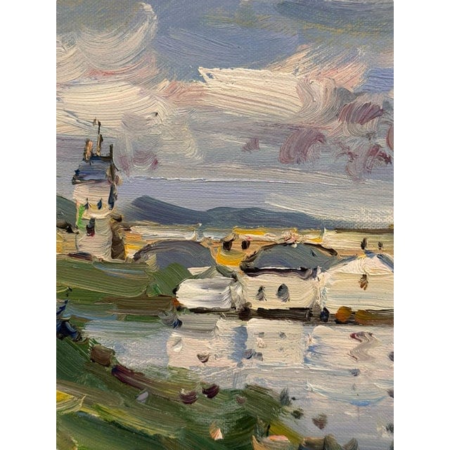 Mid 20th Century Impressionist Riverside Landscape Oil on Canvas - Signed, Framed | IdleHour