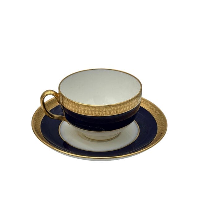 Mid 20th Century Minton “Cobalt & Gold” Pattern G6262 – Complete Tea Set for Eight - 30 Pieces | IdleHour