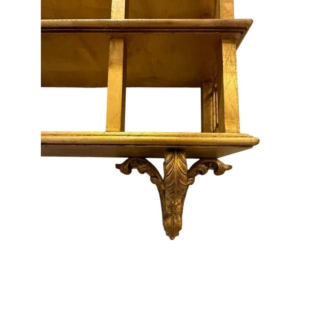 Mid 20th Century Multi-Tiered Vintage Italian Gilded Wall Shelf | IdleHour